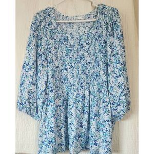 F75 Croft & Barrow blouse with smocking